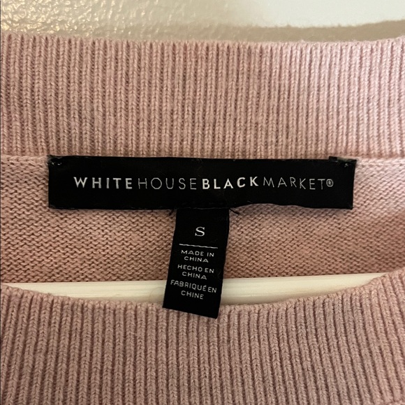 White House Black Market Light Pink Crew Neck Sweater Small - Picture 2 of 8